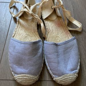 Espadrille ankle tie shoes